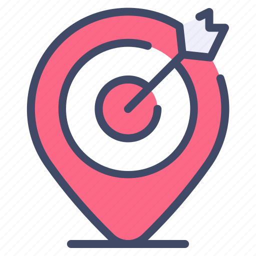 Arrow, map, pin, placeholder, target icon - Download on Iconfinder