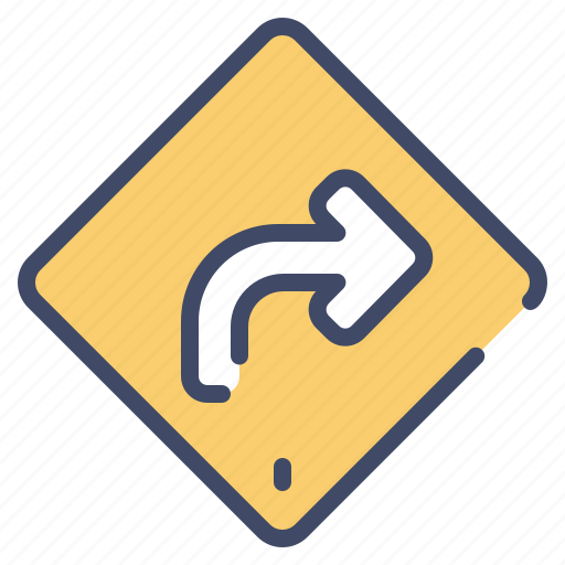 Direction, right, road, street, traffic, turn icon - Download on Iconfinder