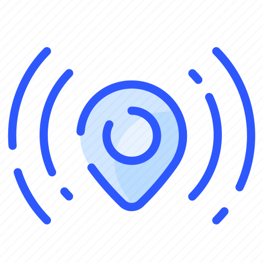 Echo, echolocation, location, pin, placeholder, radar, signal icon - Download on Iconfinder