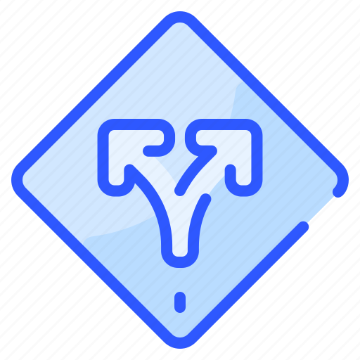 Diraction, fork, road, street, traffic icon - Download on Iconfinder
