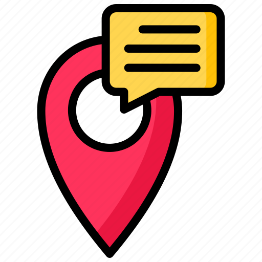 Location, chat, pin, message, navigation icon - Download on Iconfinder