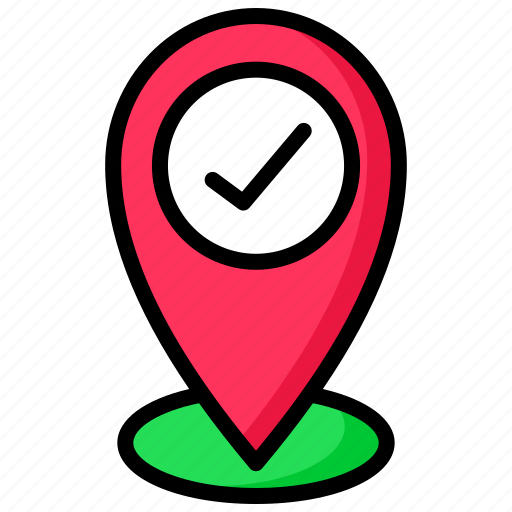 Location, check, marker, pin, map icon - Download on Iconfinder