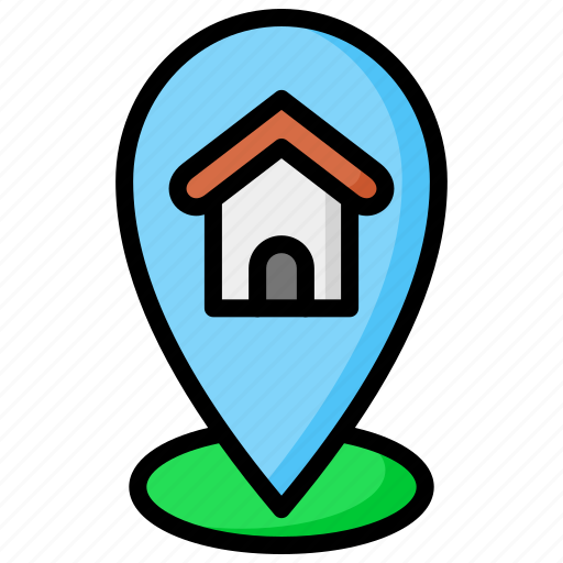 Location, home, map, pin, house icon - Download on Iconfinder