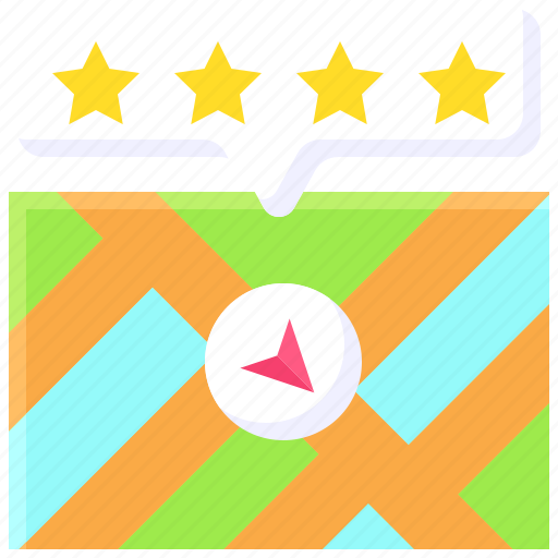 Pin, location, map, position, rating, star icon - Download on Iconfinder