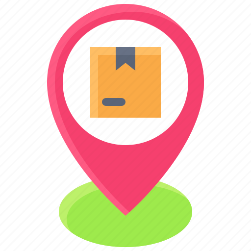 Pin, location, map, position, box, delivery, shipping icon - Download on Iconfinder