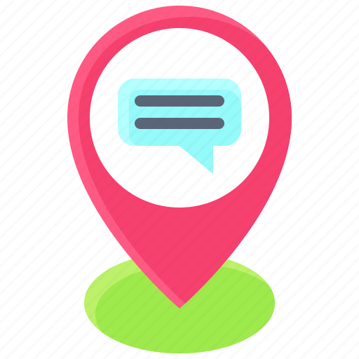 Pin, location, map, position, conversation icon - Download on Iconfinder