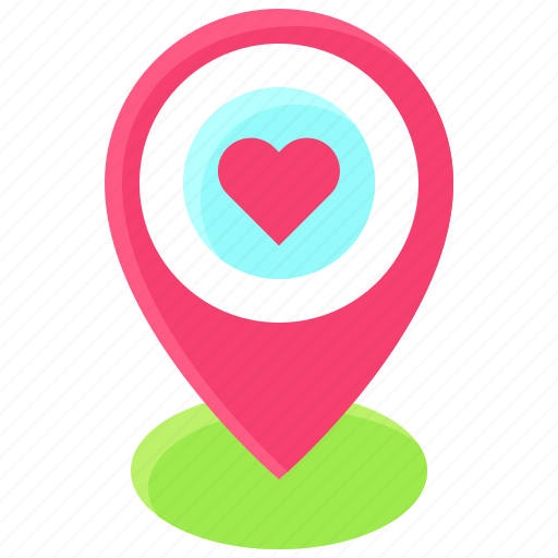 Pin, location, map, position, heart icon - Download on Iconfinder