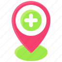 pin, location, map, position, medical