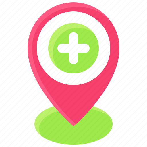 Pin, location, map, position, medical icon - Download on Iconfinder
