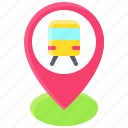 pin, location, map, position, train station, train