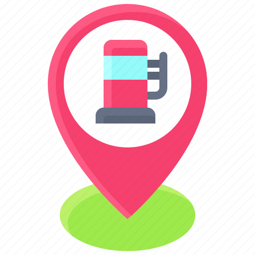 Pin, location, map, position, gas station icon - Download on Iconfinder