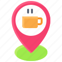 pin, location, map, position, cafe, coffee