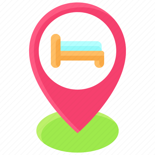 Pin, location, map, position, bed, hospital icon - Download on Iconfinder