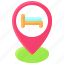 pin, location, map, position, bed, hospital 