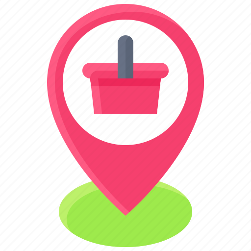 Pin, location, map, position, market, shopping icon - Download on Iconfinder
