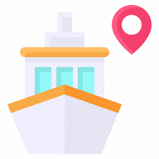 Pin, location, map, position, ship, travel icon - Download on Iconfinder