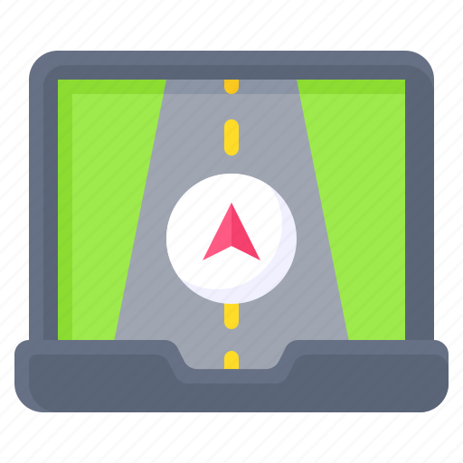 Pin, location, map, position, laptop, direction icon - Download on Iconfinder