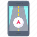 pin, location, map, position, road, smartphone, navigation