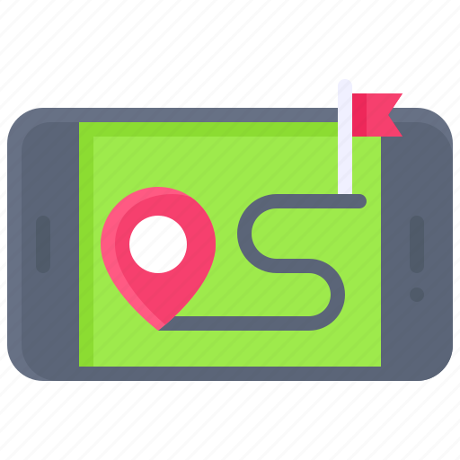 Pin, location, map, position, route, smartphone icon - Download on Iconfinder