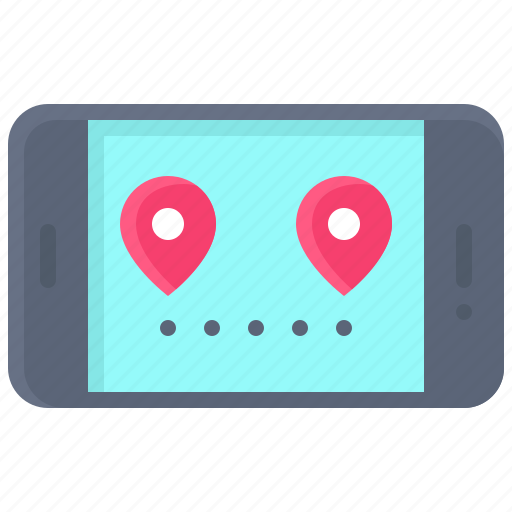 Pin, location, map, position, route, smartphone icon - Download on Iconfinder