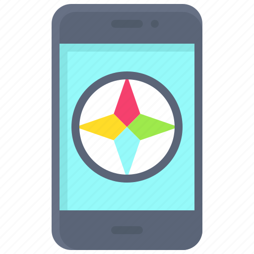 Pin, location, map, position, smartphone, compass icon - Download on Iconfinder
