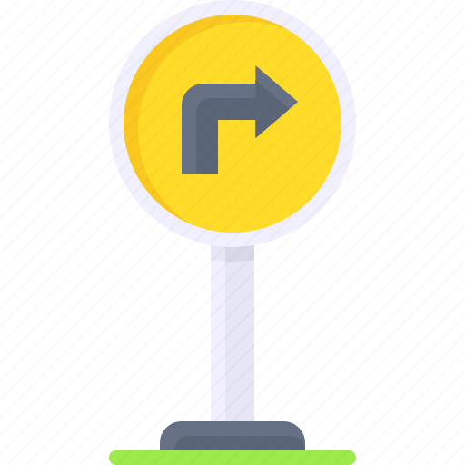 Pin, location, map, position, turn right icon - Download on Iconfinder