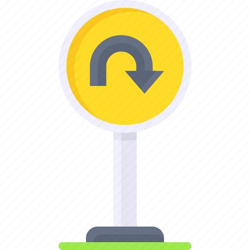 Pin, location, map, position, u turn icon - Download on Iconfinder