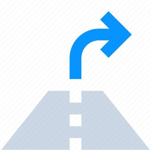 Arrow, asphalt, highway, right, road, street, turn icon - Download on Iconfinder