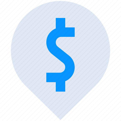 Direction, dollar, location, map, money, pin icon - Download on Iconfinder