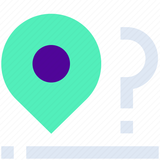 Destination, location, navigation, pin, question, traveling, unknown icon - Download on Iconfinder