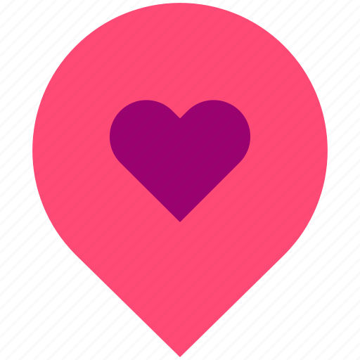 Favorite, heart, location, map, pin, romance, sentiments icon - Download on Iconfinder