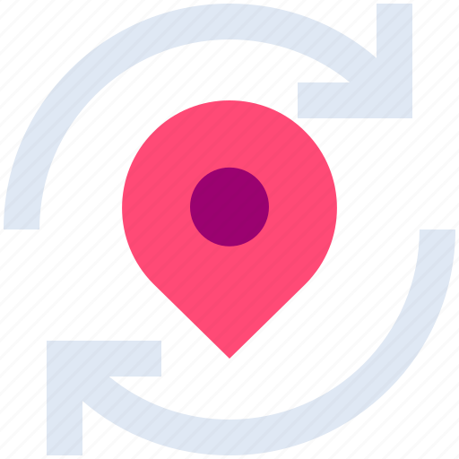 Find, location, marker, pin, refresh, search icon - Download on Iconfinder