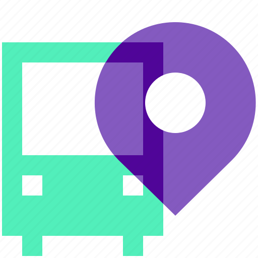 Bus, location, map, pin, point, public, transport icon - Download on Iconfinder