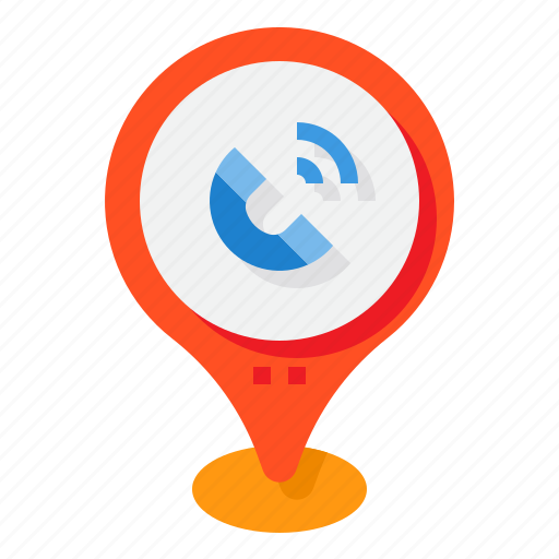 Call, phone, map, pin, location icon - Download on Iconfinder