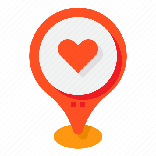 Favorite, heart, map, pin, location icon - Download on Iconfinder