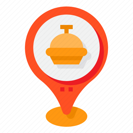 Food, resturant, map, pin, location icon - Download on Iconfinder