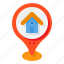 house, home, map, pin, location 