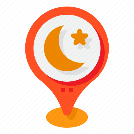 Mosque, muslim, prayer, pin, map icon - Download on Iconfinder