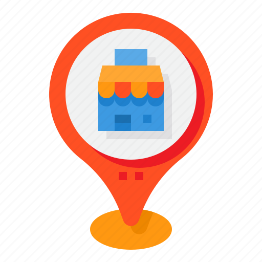 Store, shop, map, pin, location icon - Download on Iconfinder