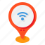 wifi, internet, map, pin, location 
