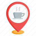 coffee, shop, cafe, location, map, pin, pointer, tea, drink