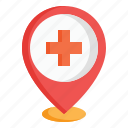 hospital, healthcare, maps, location, placeholder, pin, clinic