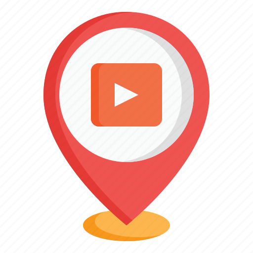Cinema, movie, pin, watch, theatre, maps, location icon - Download on Iconfinder