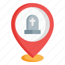 grave, dead, death, tomb, maps, location, pin, cemetery, graveyard