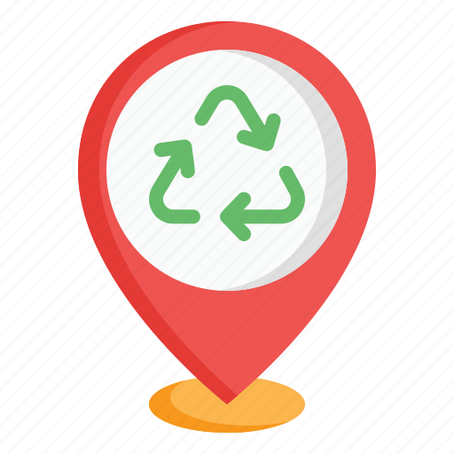 Eco, pin, bin, rubbish, recycling, maps, and icon - Download on Iconfinder