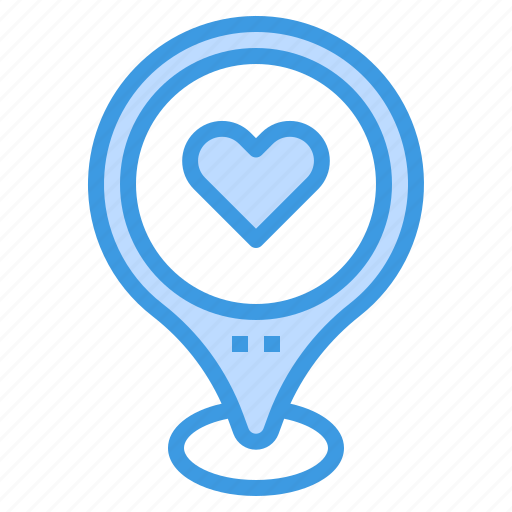 Favorite, heart, map, pin, location icon - Download on Iconfinder