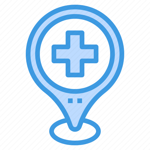 Hospital, medical, map, pin, location icon - Download on Iconfinder