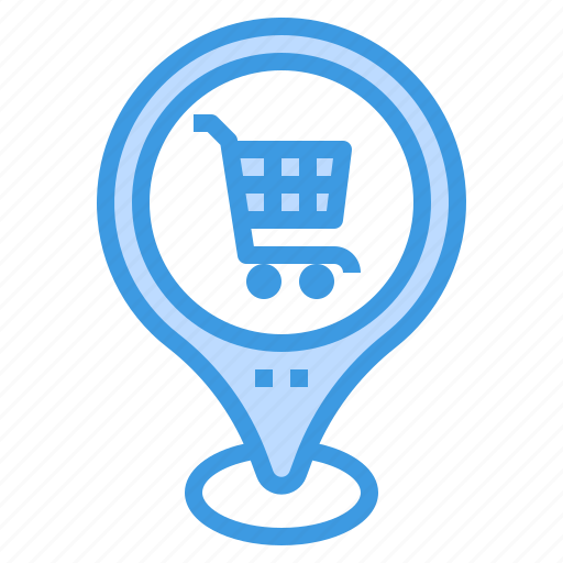 Shopping, supermarket, map, pin, location icon - Download on Iconfinder