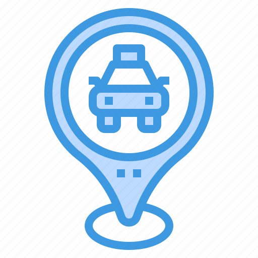 Taxi, transport, map, pin, location icon - Download on Iconfinder