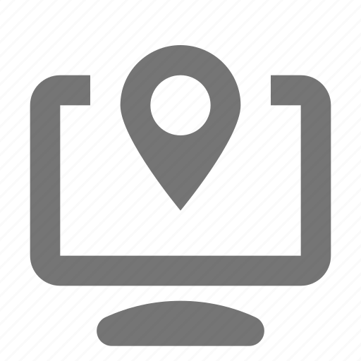 Computer, location, map, marker, navigation, pointer icon - Download on Iconfinder